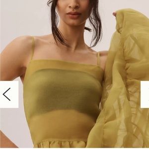 Anthropologie OhSevenDays Tiered Sheer Midi Dress